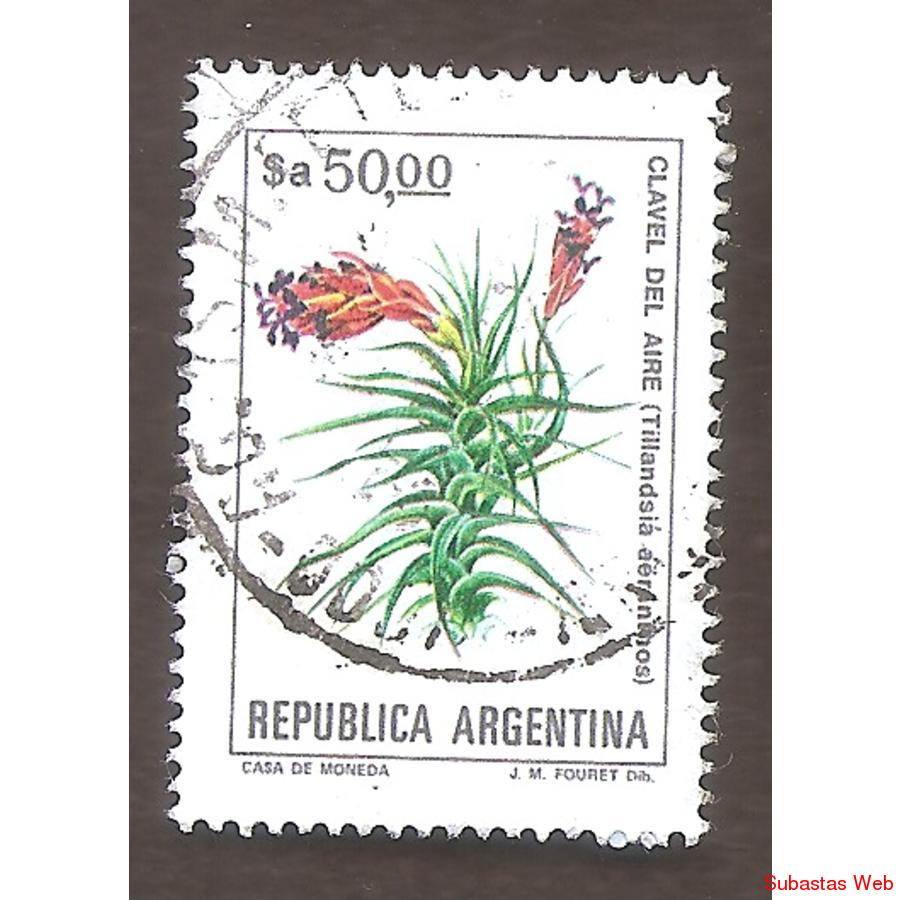 ARGENTINA 1984(1497) FLORES ARGENTINAS: CLAVEL DEL AIRE,FOSF
