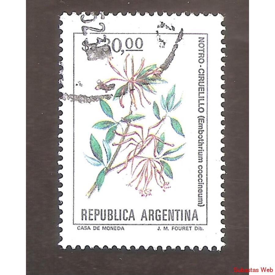ARGENTINA 1984(1496a) FLORES ARGENTINAS: CIRUELILLO, FLUO US