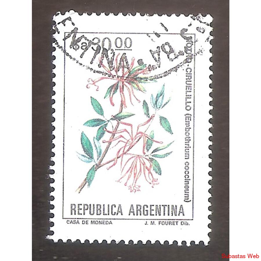 ARGENTINA 1984(1496) FLORES ARGENTINAS: CIRUELILLO FOSFO USA