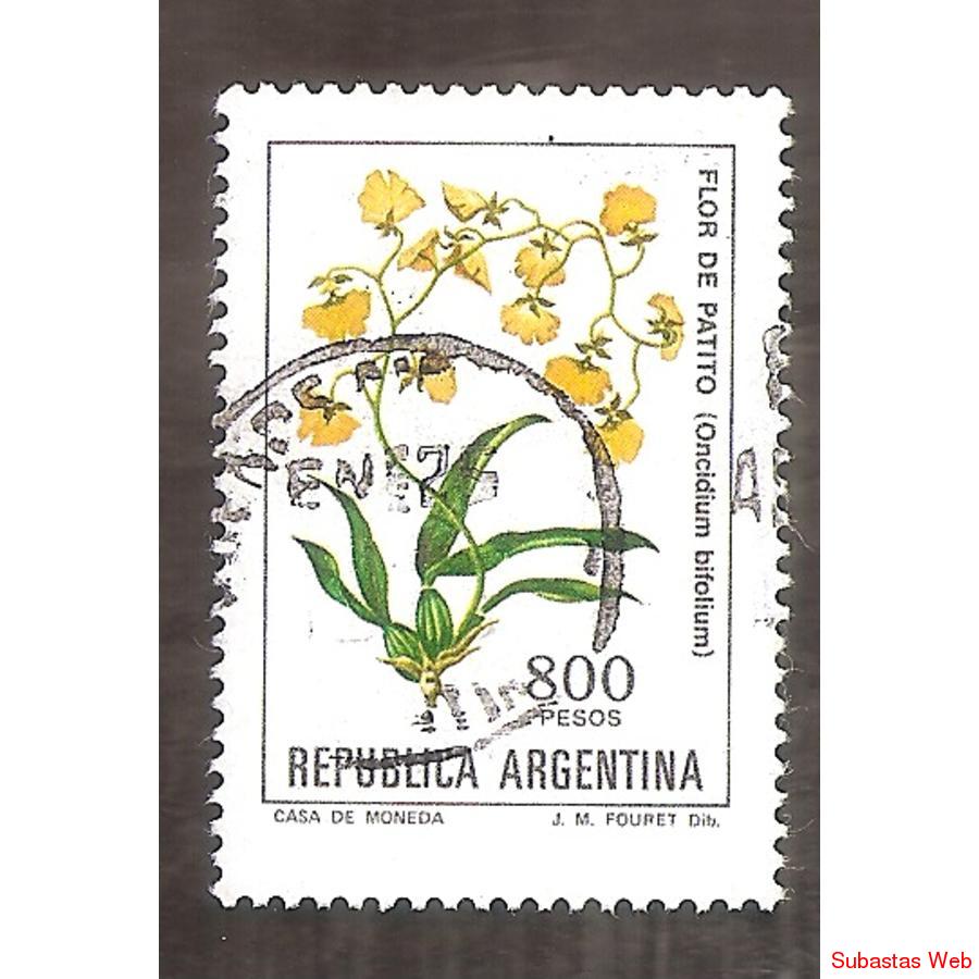 ARGENTINA 1982(1381) FLORES: FLOR DE PATITO  USADA