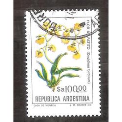 ARGENTINA 1984(1498) FLORES ARGENTINAS: PATITO FLUO  USADA