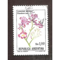 ARGEN1983 (1414a) FLORES: LAPACHO NEGRO FLUO USADA