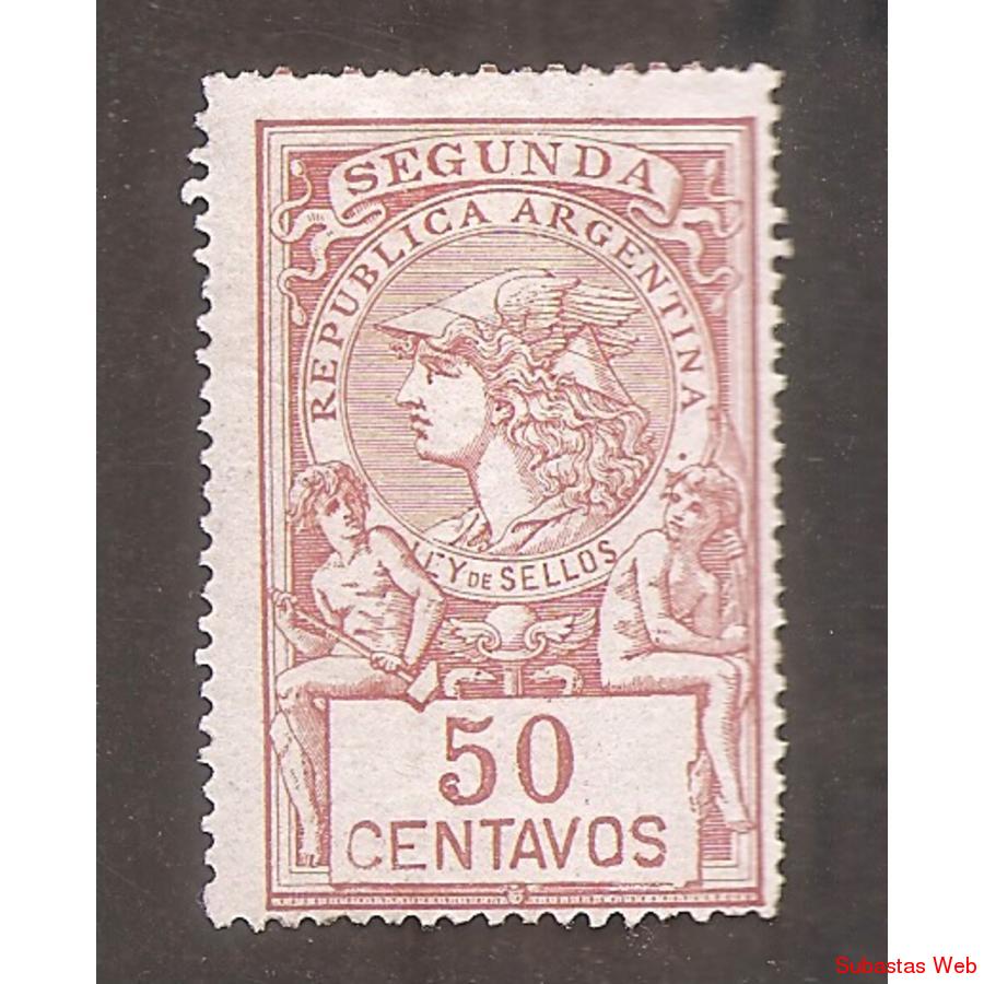 ARGENTINA 1910 LEY DE SELLOS DE 50 CENTAVOS NUEVA