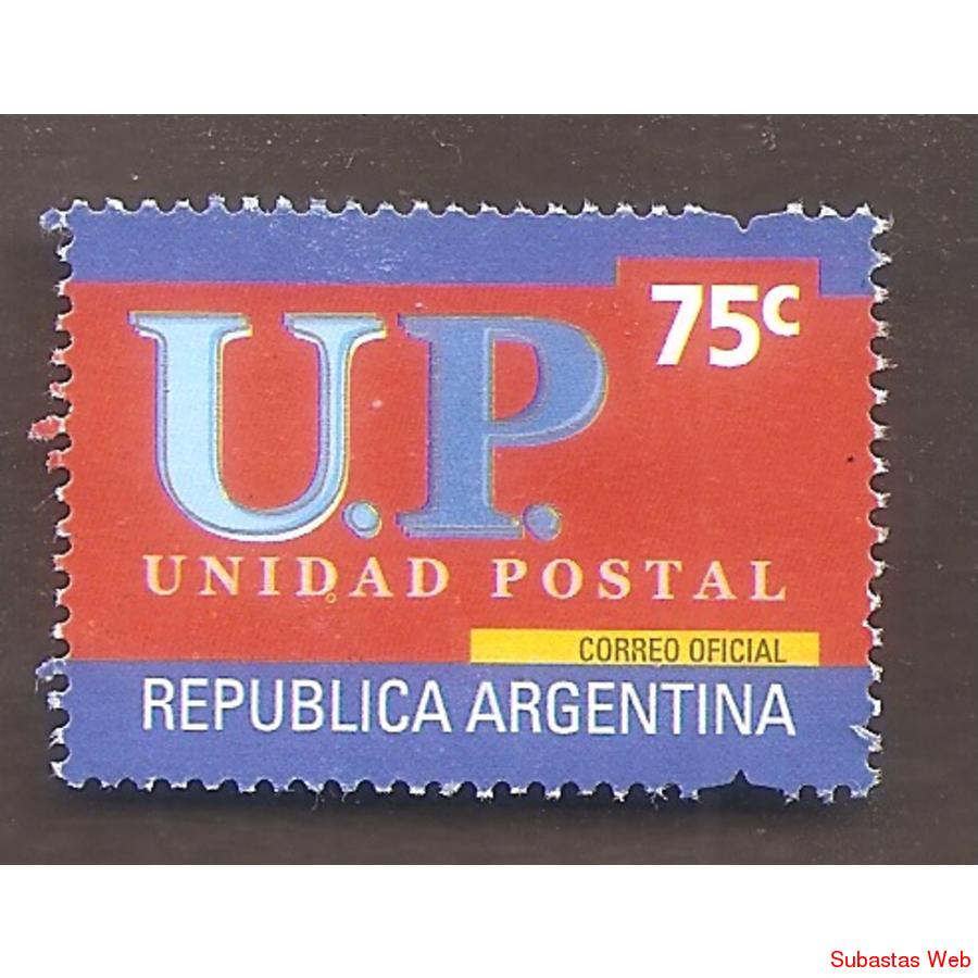 ARGENTINA 2002 SELLO UP15  UNIDAD POSTAL DE $0,75  USADO
