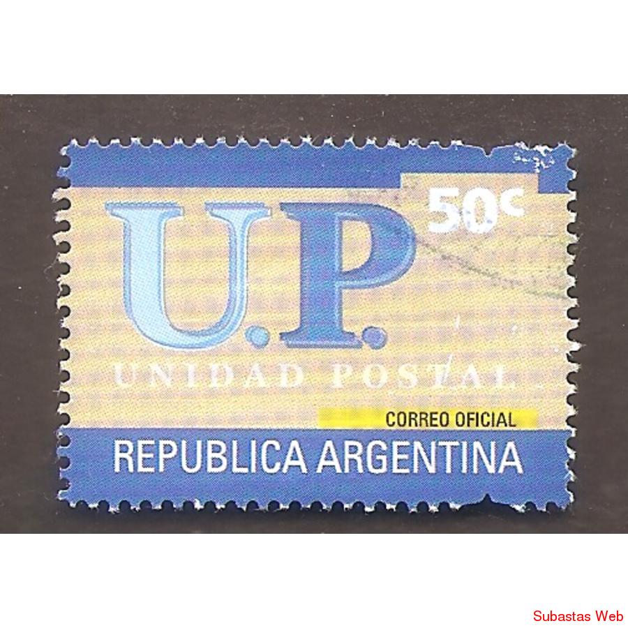 ARGENTINA 2002 SELLO UP14 UNIDAD POSTAL DE $0,50  USADA