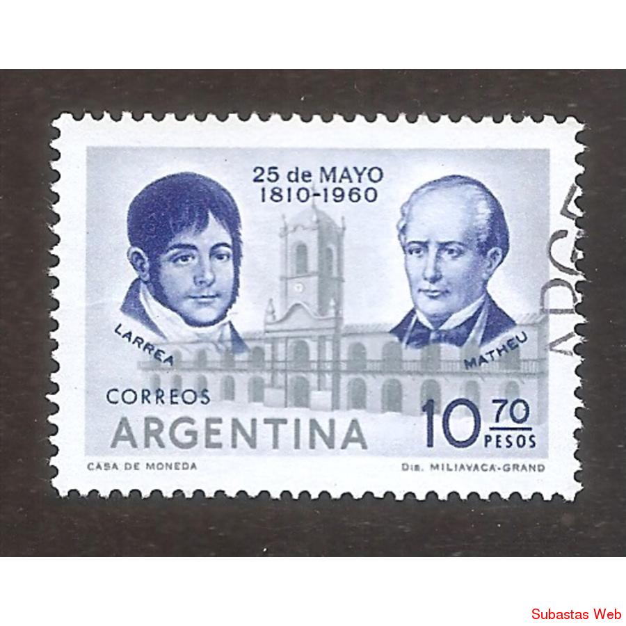 ARGENTINA 1960(MT622) REVOLUCION DE MAYO   USADA