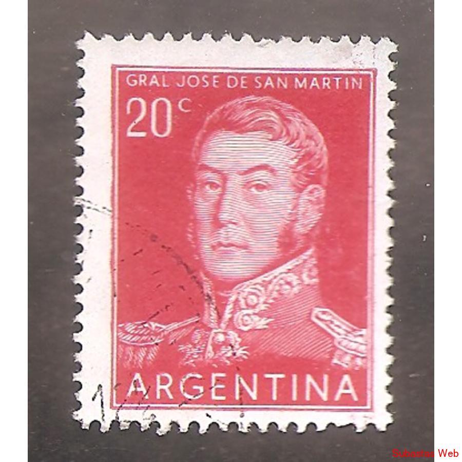 ARGENTINA 1955(MT555) PROCERES Y RIQUEZAS SAN MARTIN USADA
