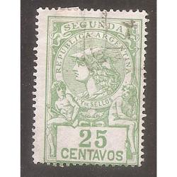 ARGENTINA 1910 LEY DE SELLOS DE 25 CENTAVOS