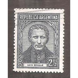 ARGENTINA 1939(MT391) PROCERES  Y RIQUEZAS.  BRAILE  USADA