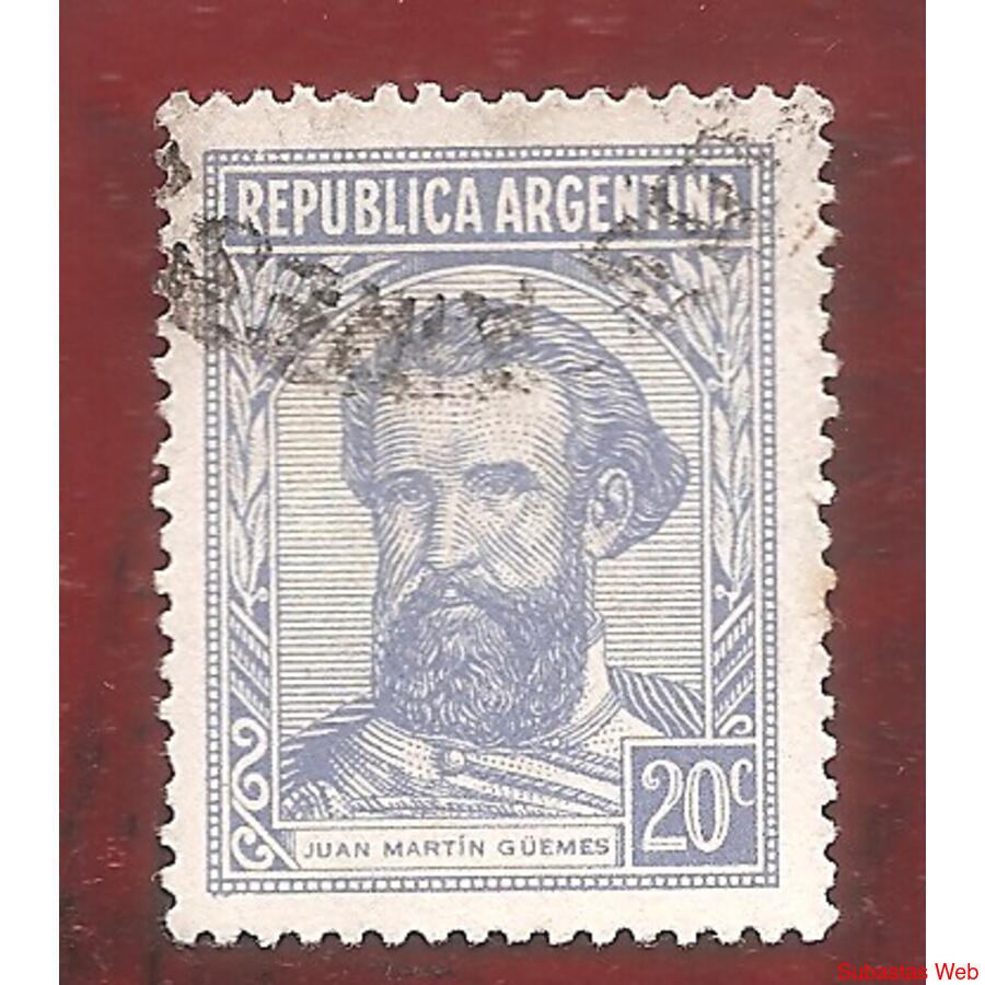 ARGENTINA 1935(MT372) JUAN MARTIN GUEMES, FILI RA RO, USADA