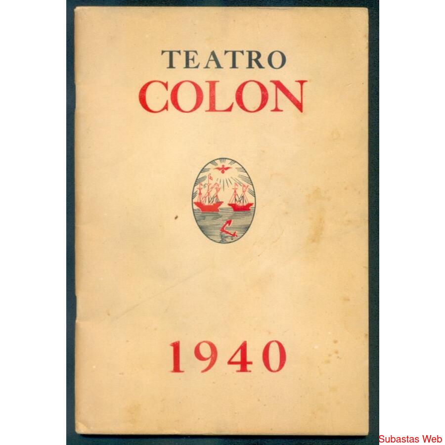 Argentina Book Especial Temporada 1940 Del Teatro Colón @@@@