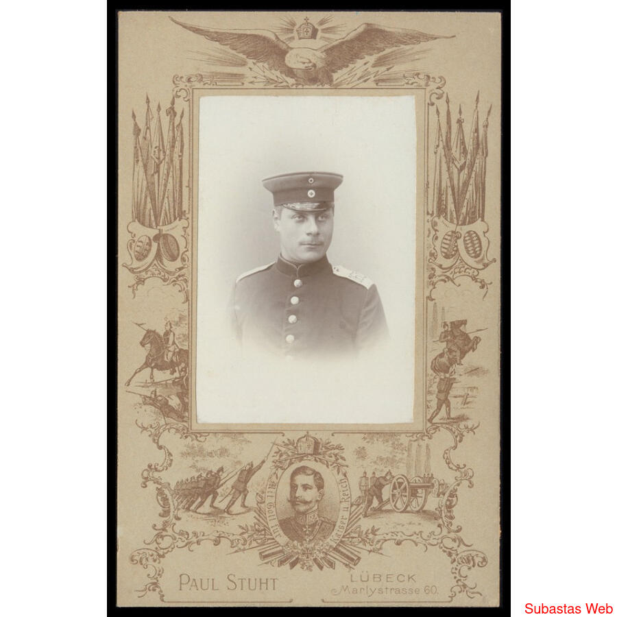 ALEMANIA REICH 1914 Foto cabinet Oficial Infantería aleman