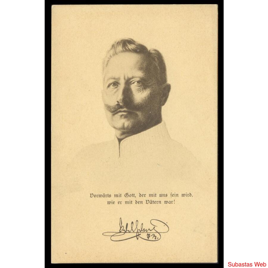 ALEMANIA REICH 1914. KAISER GUILLERMO II con firma estampada