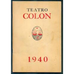 ARGENTINA BOOK ESPECIAL TEMPORADA 1940 DE TEATRO COLON. LUJO