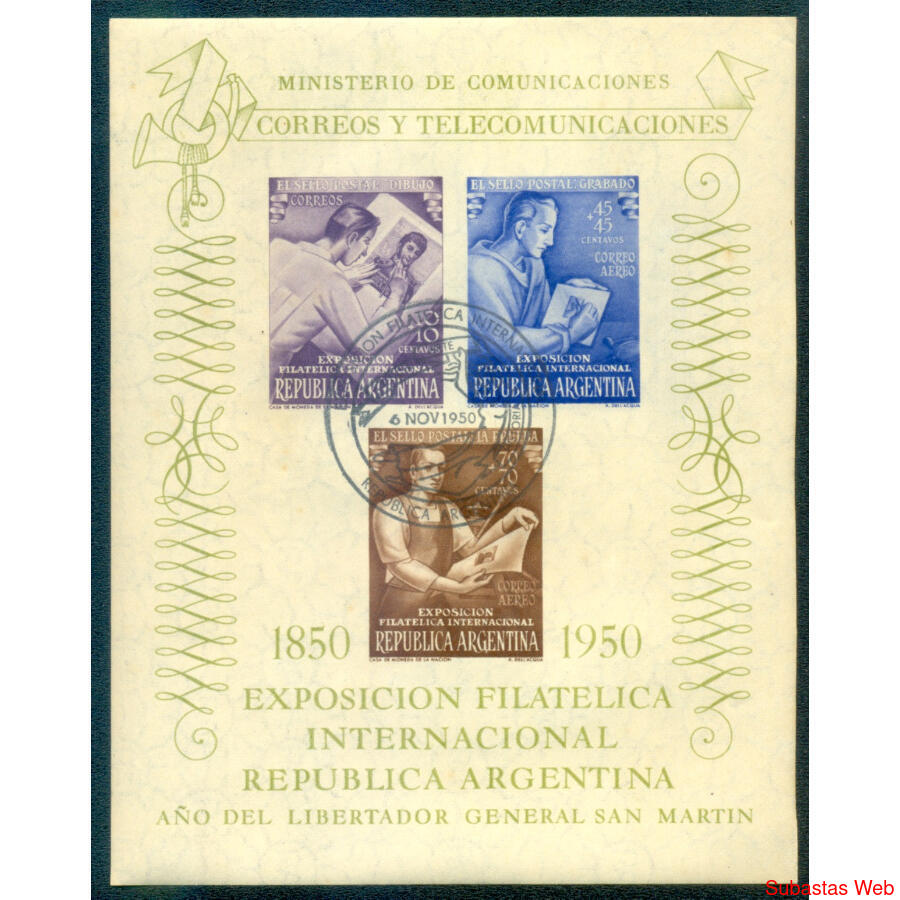 ARGENTINA GJ HB14  E.F.I.R.A. CON MATASELLO EXPOSICION #1