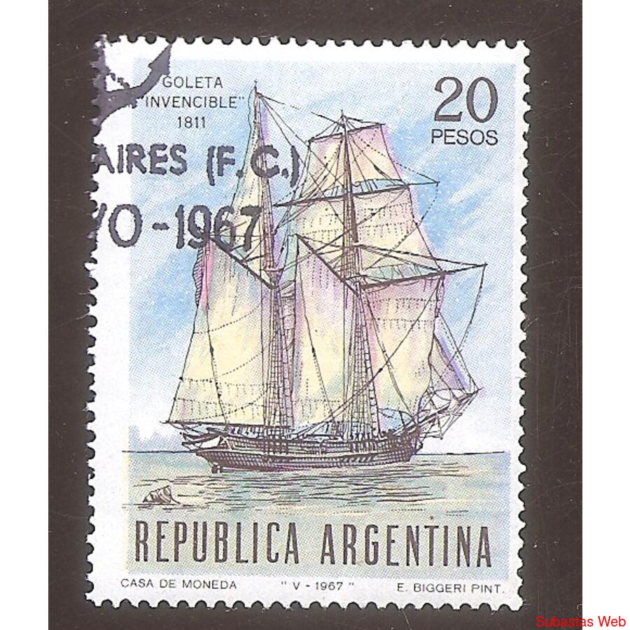 ARGENTINA 1967 (MT793) DIA DE LA ARMADA  USADA