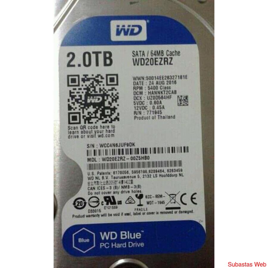 Disco Rigido Western Digital Blue 2TB (WD20EZRZ)