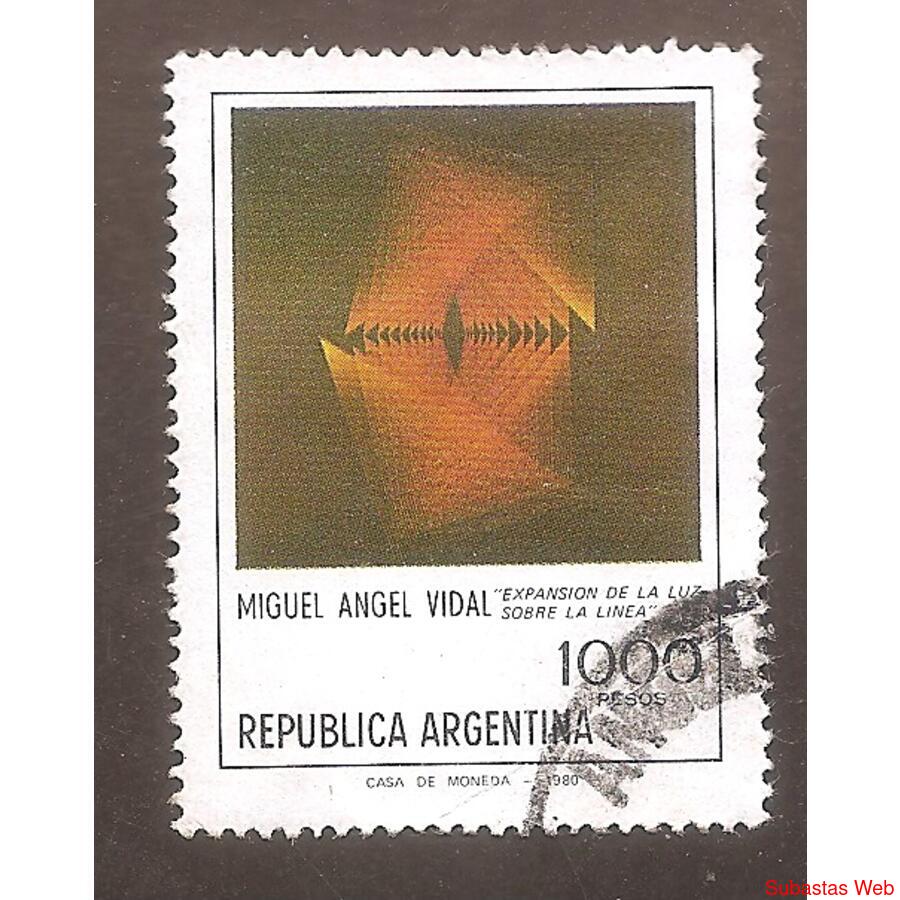 ARGENTINA 1981(1287) PLASTICA ARGENTINA: VIDAL  USADA