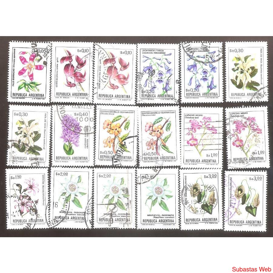 ARGENTINA 1983-84(1408-99) FLORES ARGENTINAS EN PESOS a  USA