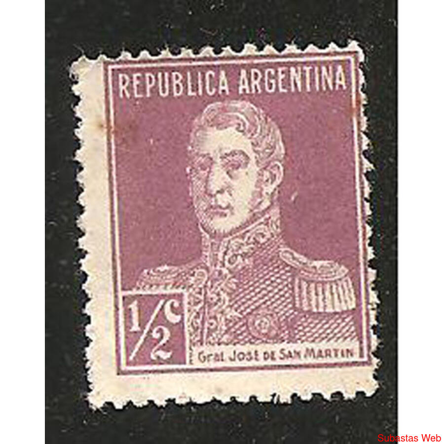 ARGENTINA 1923(296) SAN MARTIN SIN PUNTO,  USADA