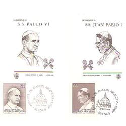 ARGENTINA 1979(1194-95) PAPAS: PAULO VI Y JUAN PABLO I