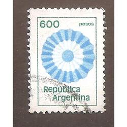 ARGENTINA 1980(1260) CORREO ORDINARIO: ESCARAPELA  USADA