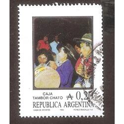 ARGENTINA 1985(1537) INTRUMENTOS MUSICALES INDIGENAS  USADA