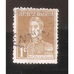 ARGENTINA 1923(297) SAN MARTIN SIN PUNTO,  USADA