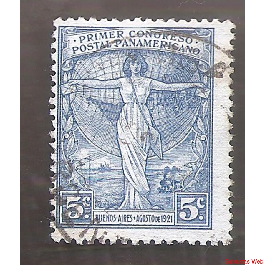 ARGENTINA 1921(259) CONGRESO PANAMERICANO USADA