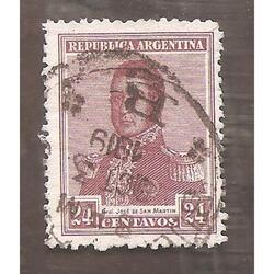 ARGENTINA 1917(221I) SAN MARTIN FILI HH 13,5x12,5  USADA
