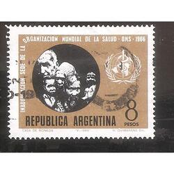 ARGENTINA 1966(731) ORGANIZACION MUNDIAL DE LA SALUD  USADA