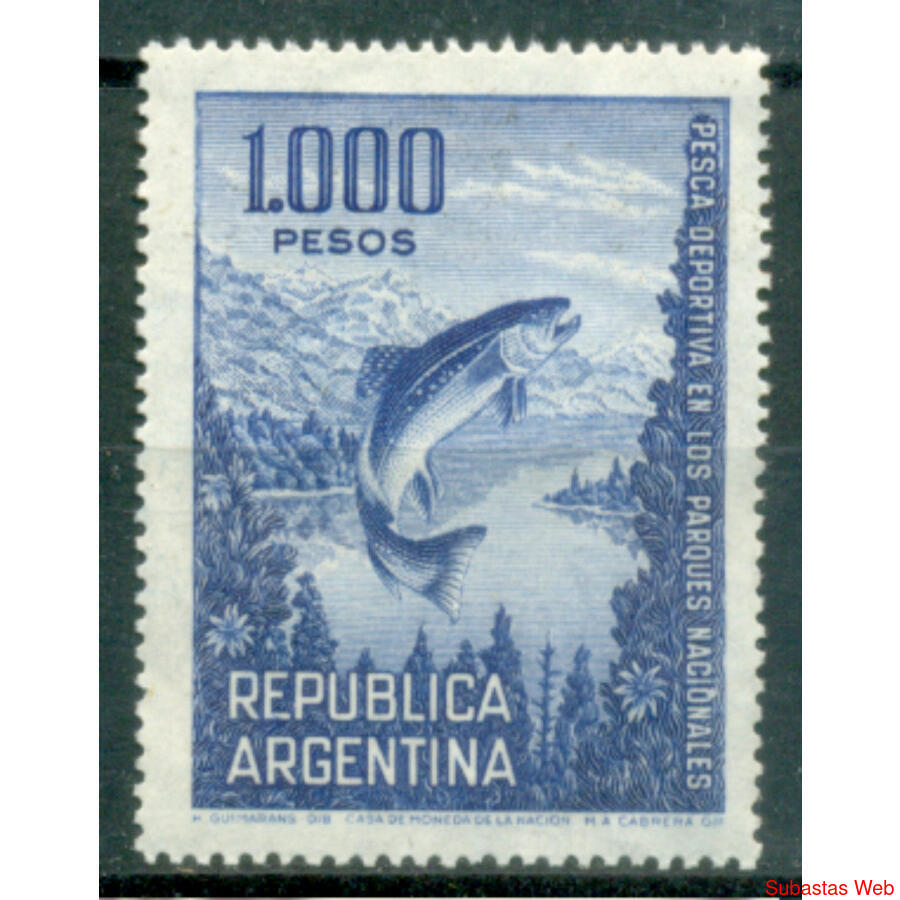 ARGENTINA GJ 1323 TRUCHA. MATE NACIONAL NS/G. U$ 8.00