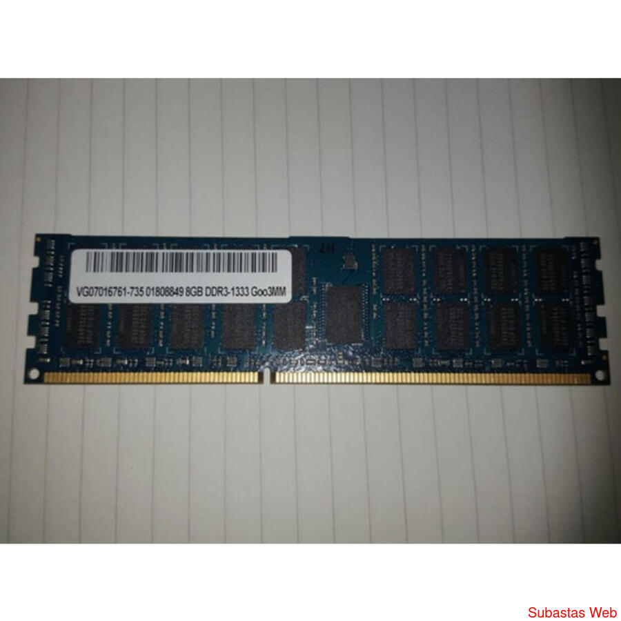 Memoria DDR3 8GB 1333mhz VG07016761-735 Goo3mm No Aptas PC