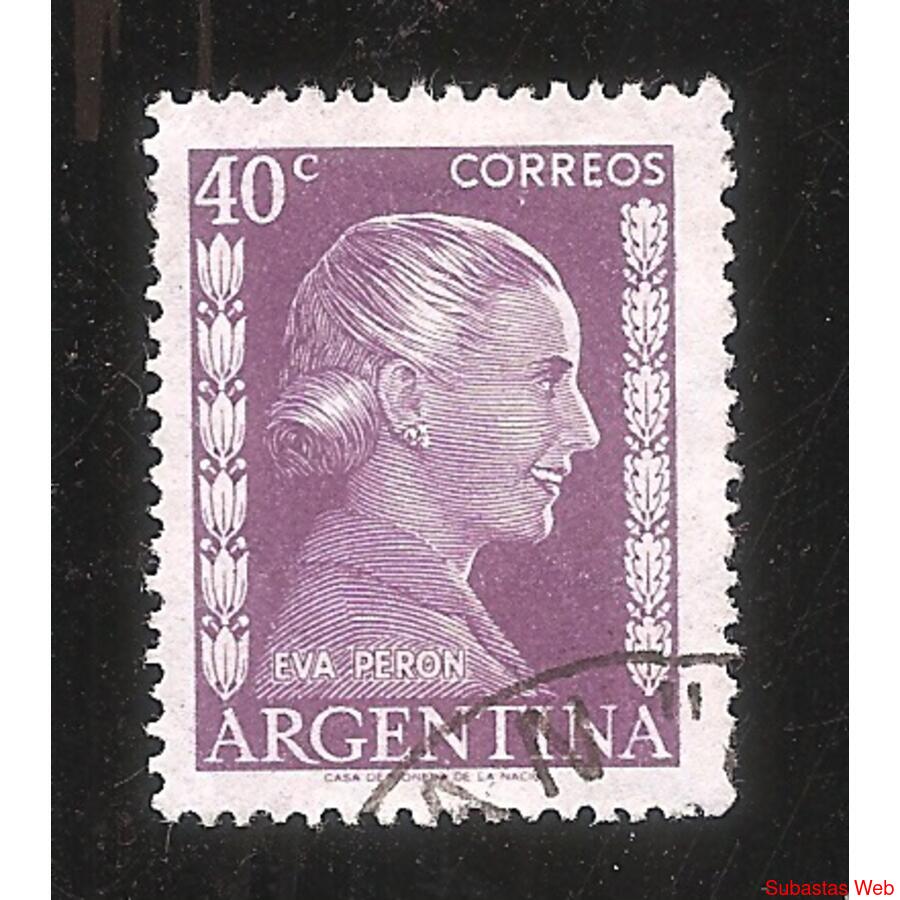 ARGENTINA 1952(522) EFIGIE DE EVA PERON  DE $040  USADA