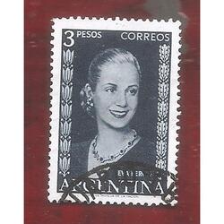 ARGENTINA 1952(532) EFIGIE DE EVA PERON DE $3 CON LEYENDA  U
