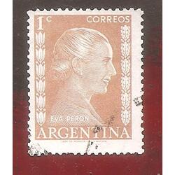 ARGENTINA  1952(517) EFIGIE DE EVA PERON DE $0,01  USADA