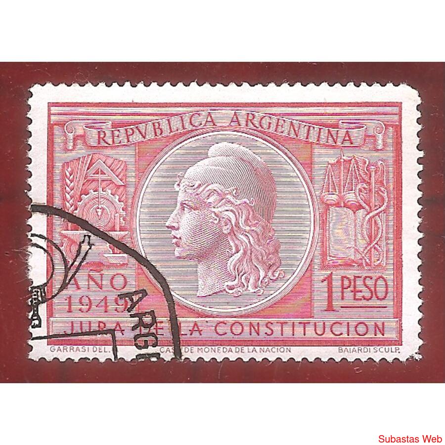 ARGENTINA 1949(MT501) JURA DE LA CONSTITUCION,  USADA