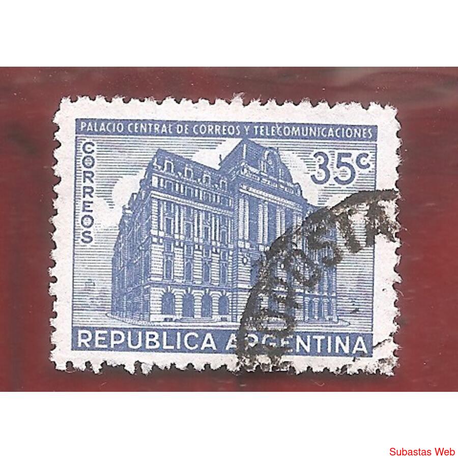 ARGENTINA 1945(MT450) PALACIO DEL CORREO  SIN FILI  USADA