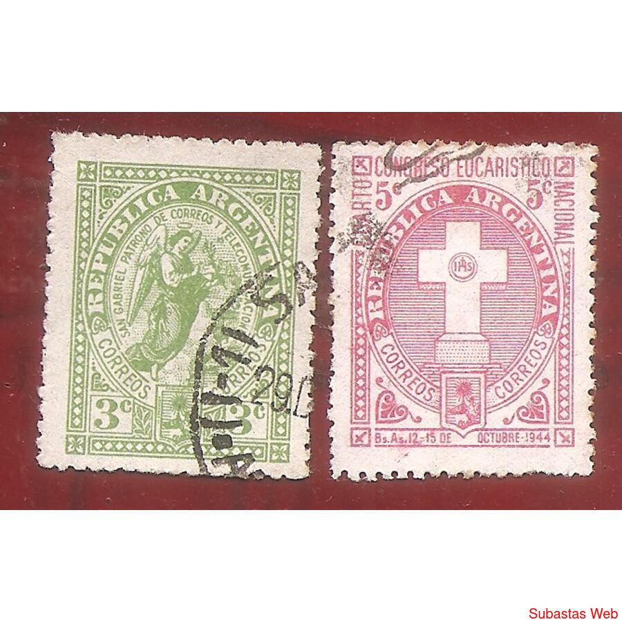ARGENTINA 1944(MT443-44) CONGRESO  EUCARISTICO  USADA
