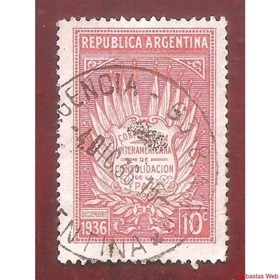 ARGENTINA 1936(MT385) CONFERENCIA DE PAZ  USADA