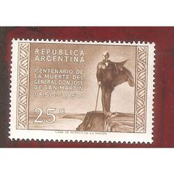 ARGENTINA 1950(MT505) MUERTE DEL GRAL. SAN MARTIN $0,25  NSG