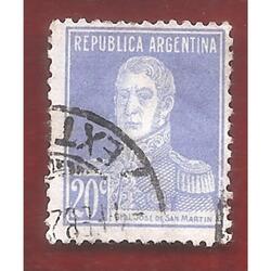 ARGENTINA 1923(304) SAN MARTIN SIN PUNTO  13,5x12,5  USADA