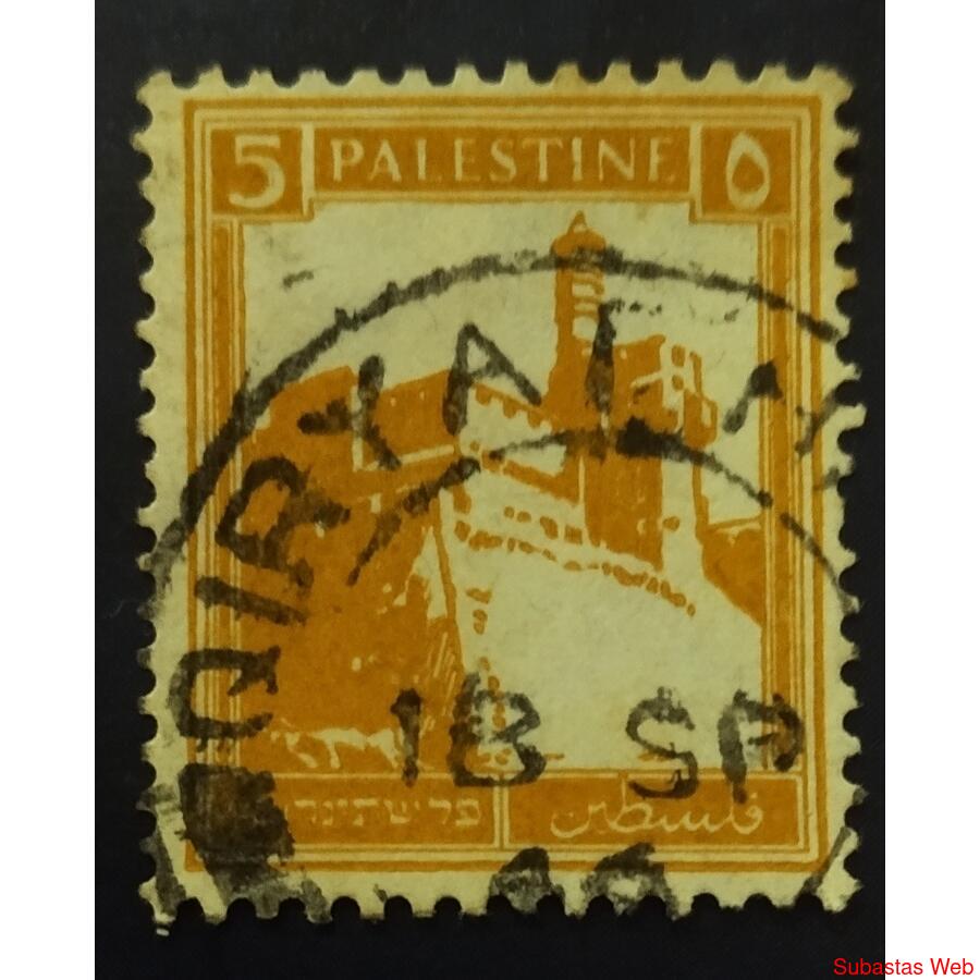 PALESTINA AÑO 1927, STANLEY GIBBSONS 93b, USADA