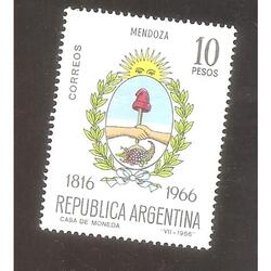 ARGENTINA 1966(750) 150 ANIV. DE LA INDEPENDENCIA, ESCUDOS
