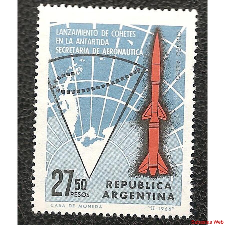 ARGENTINA 1966(A112) LANZAMIENTO DE COHETES  NUEVA