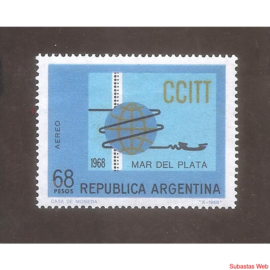 ARGENTINA  1968(A125) ASAMBLEA DE LA CCITT  NUEVA