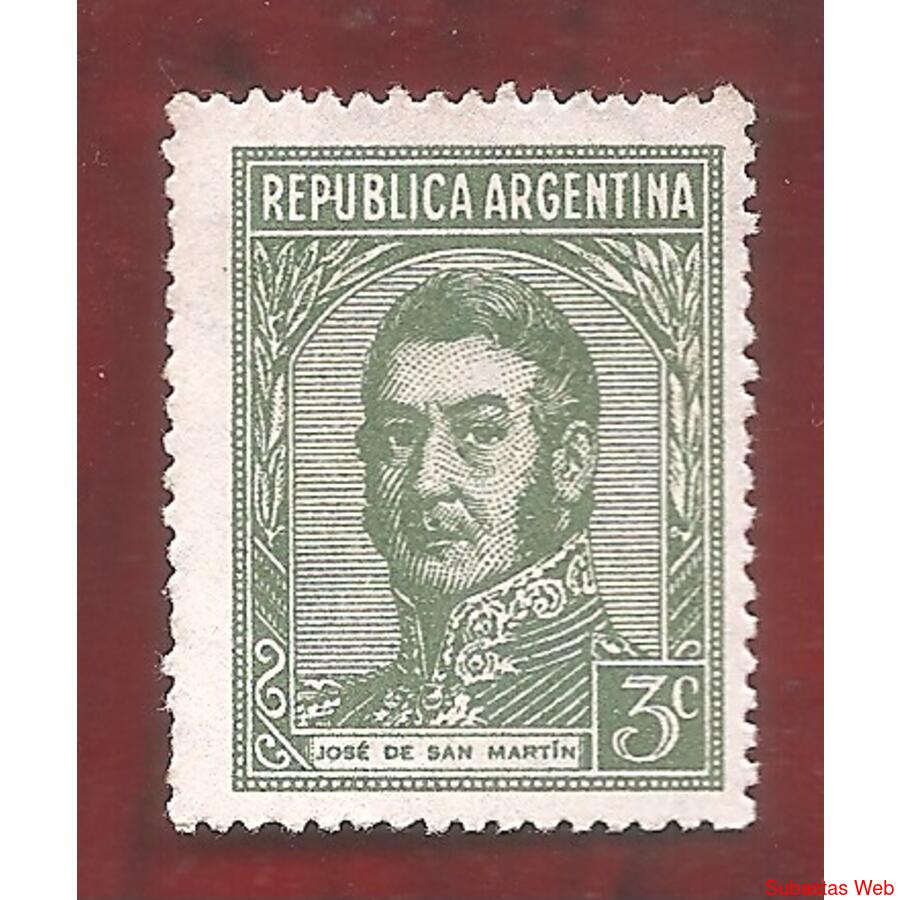 ARGENTINA 1935(366) PROC. Y RIQ. SAN MARTIN  SOL RA-RO  NUEV