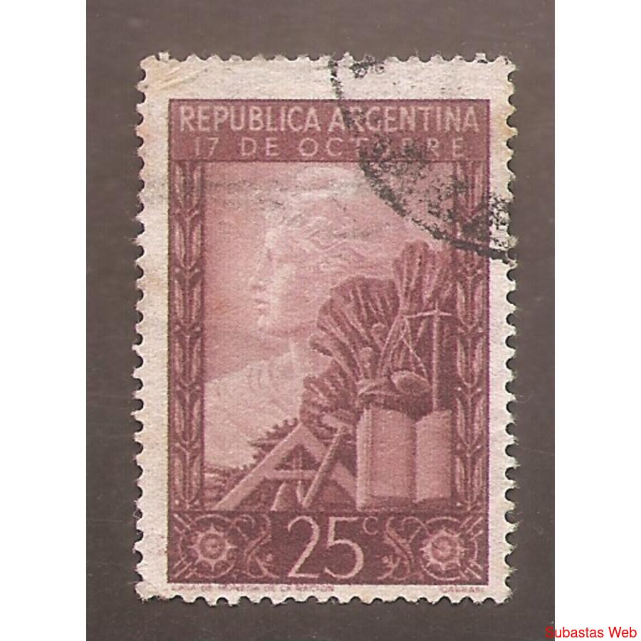 ARGENTINA 1948(499) CONMEMORATIVO DEL 17 DE OCTUBRE USADA