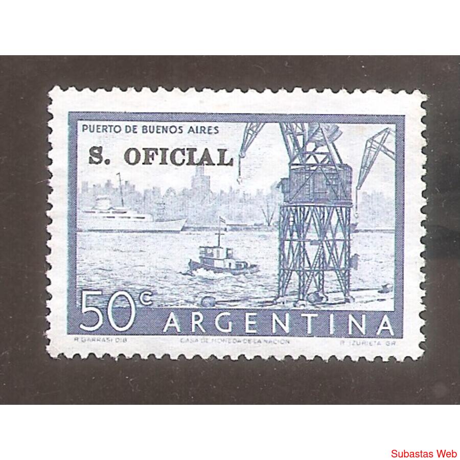 ARGENTINA 1954(546Ab-382) PUERTO BUENOS AIRES SERV.OFI.  TIP