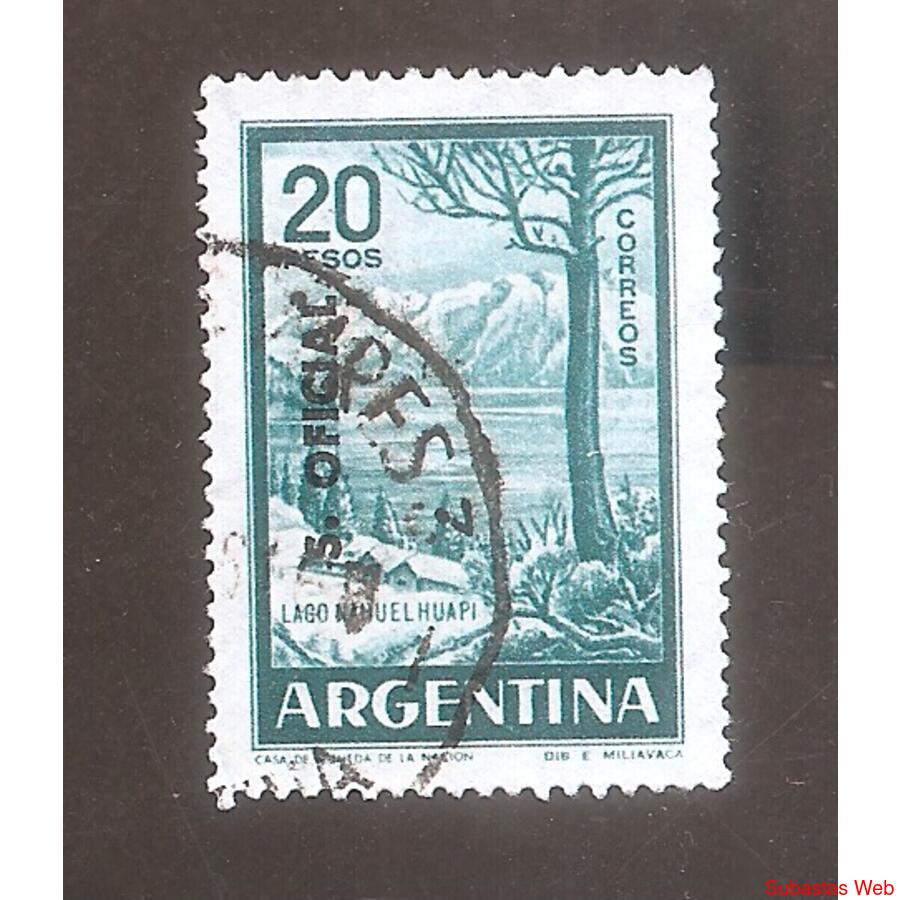ARGENTINA 1959(606C-399) NAHUEL HUAPI SERVICIO OFICIAL TIPO